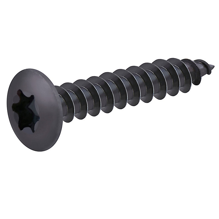 Vis de charnière zinguée noire 3,5x40 mm - 20 pièces
