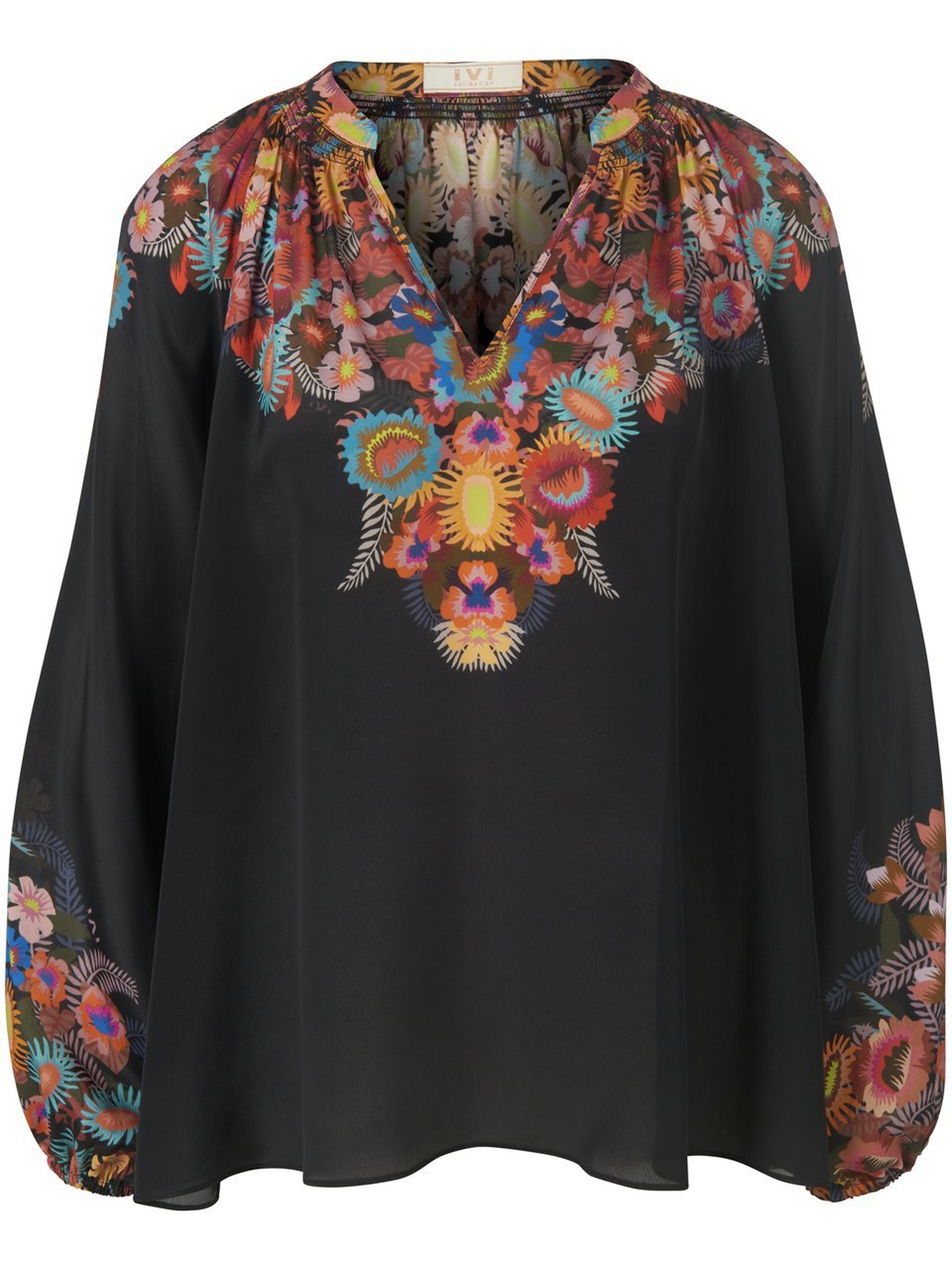 Bluse mit Stehkragen