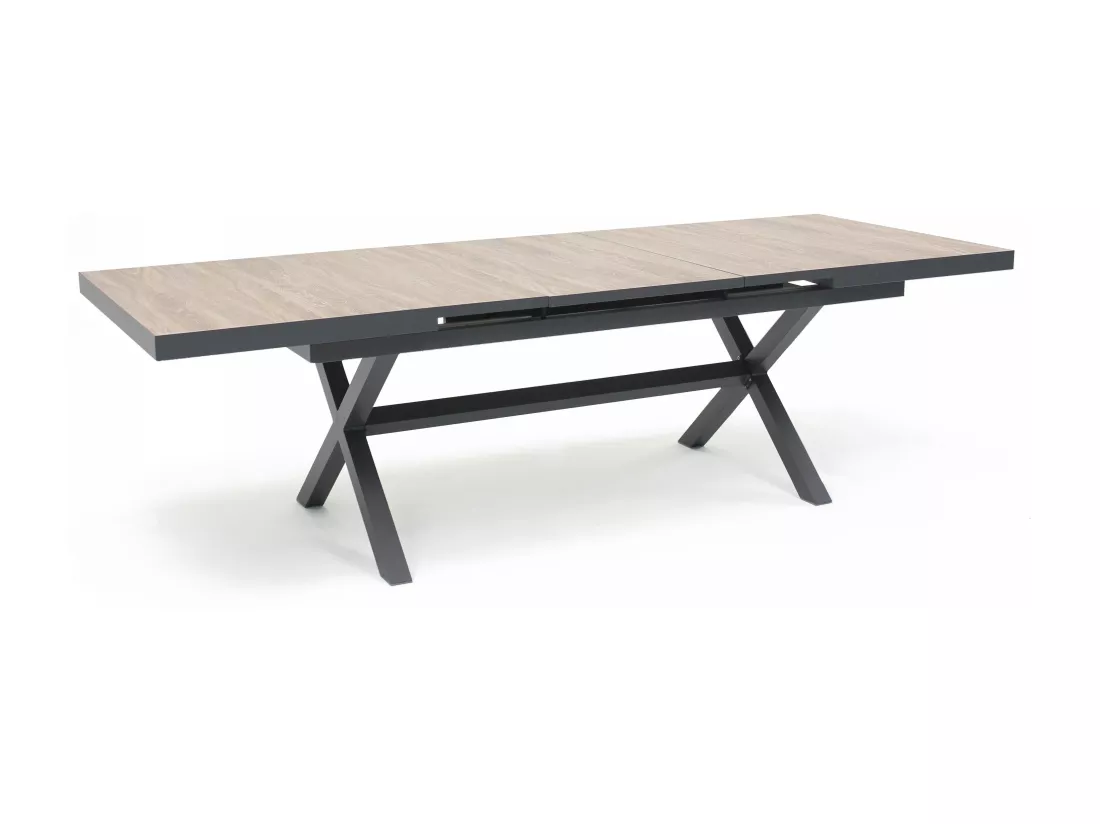Table extensible aluminium et céramique avec 10 chaises - Tivoli