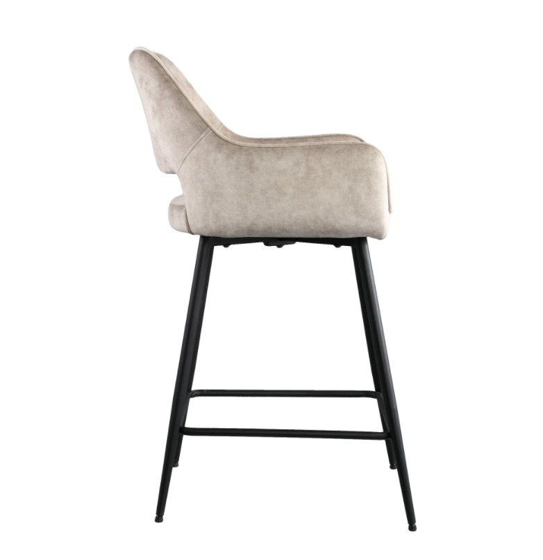 Barstoel Pim Velvet Beige M
