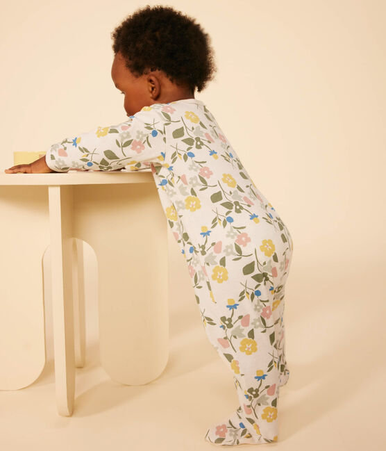 Pyjama imprimé  fleurs en coton bébé
