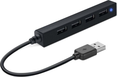 Speedlink - Snappy Slim 4-Port USB Hub - Sl-140000-Bk