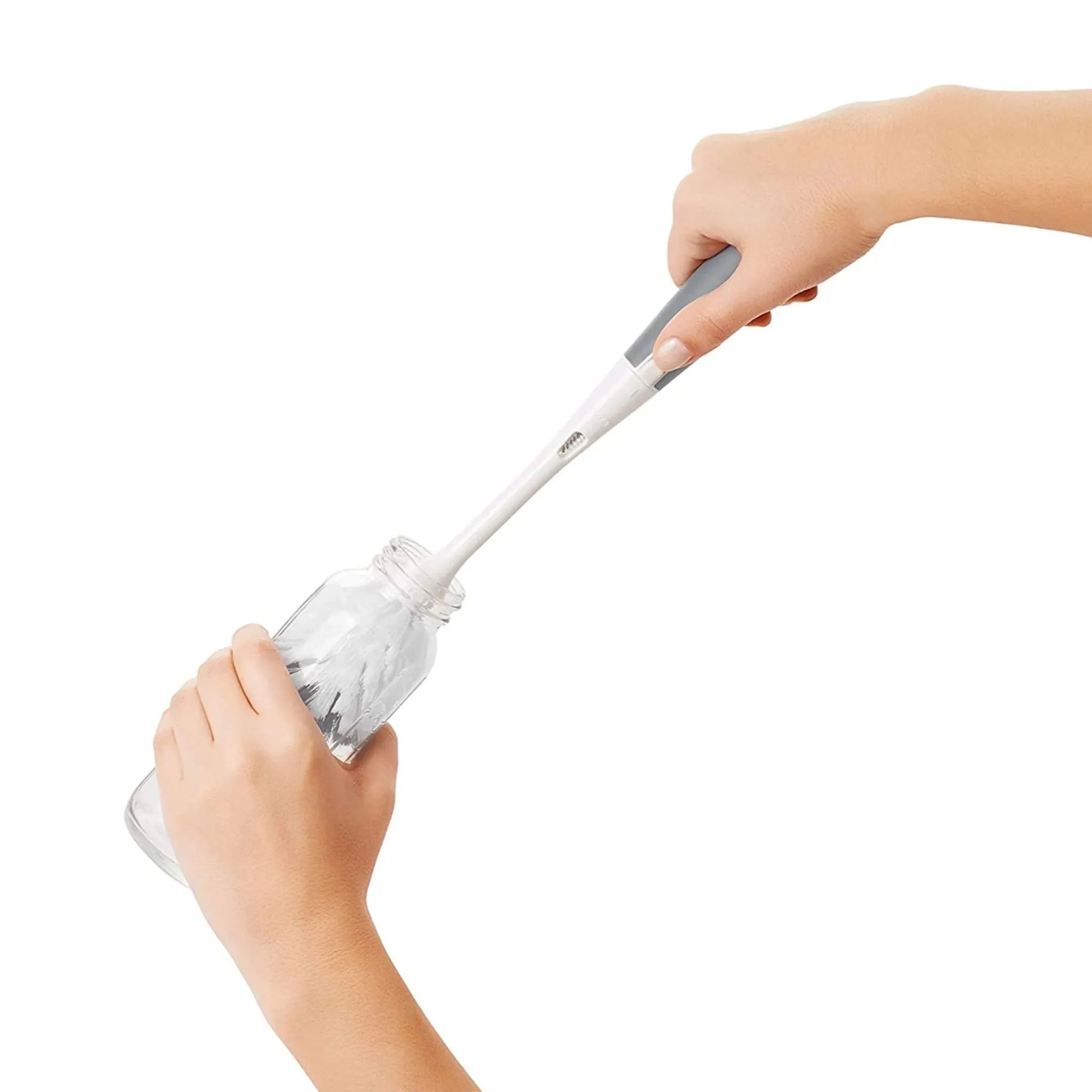 Oxo Tot Brosse pour Bouteille et Petite Brosse pour Tétine avec Socle