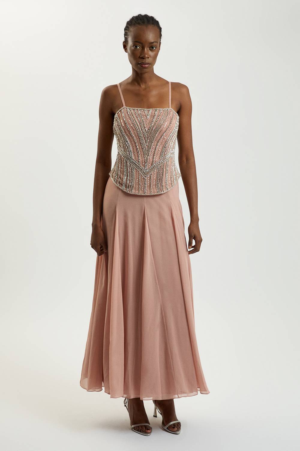 KarenMillen Robe Maxi Corset À Cristaux Petite