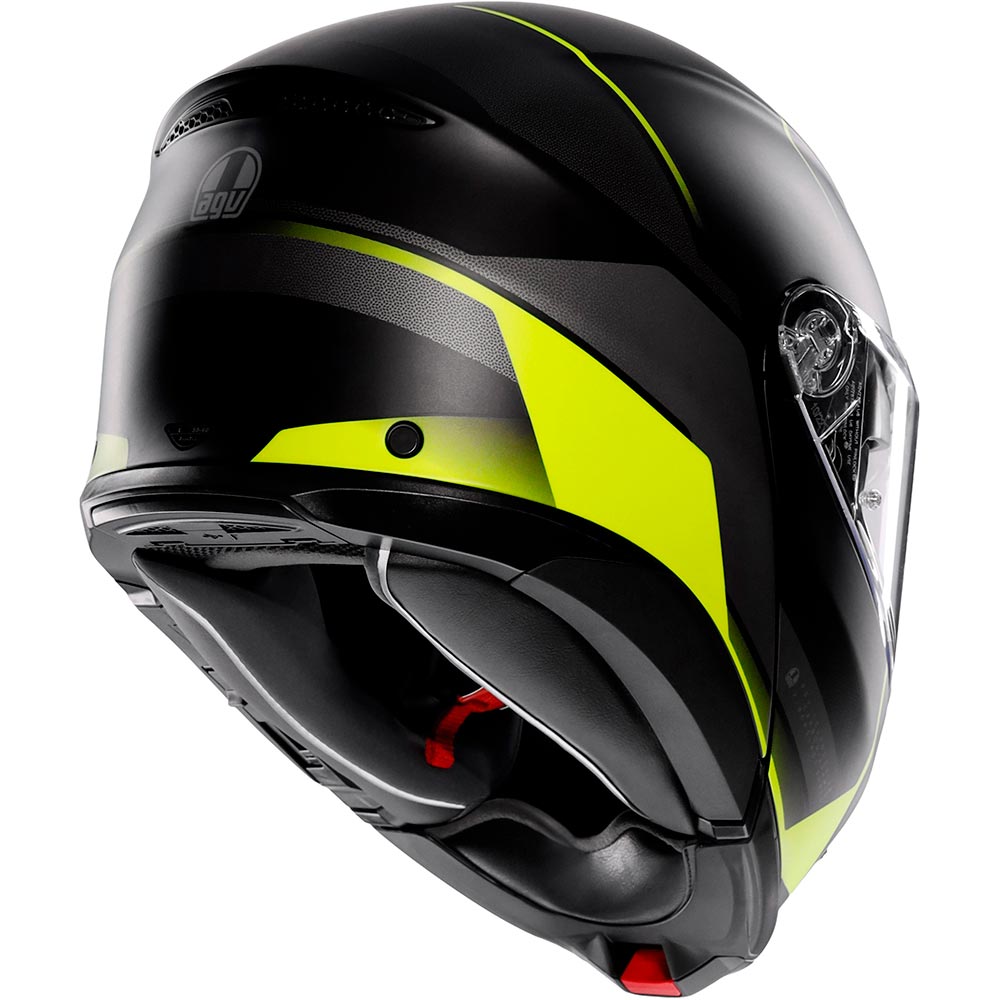 AGV - Casque Tourmodular Perception Noir Mat / Jaune fluo
