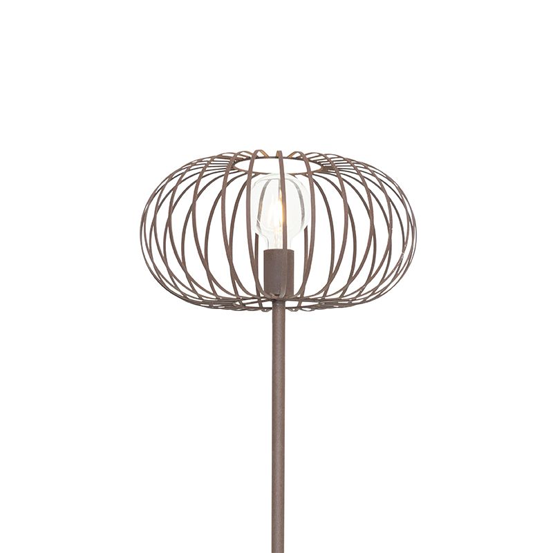 Design vloerlamp roestbruin draad - Johanna