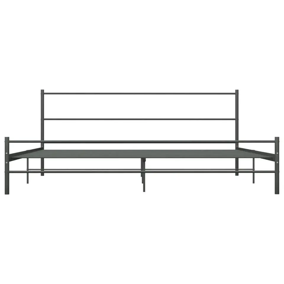 vidaXL - Metalen Tweepersoonsbed - Grijs - 180x200 cm
