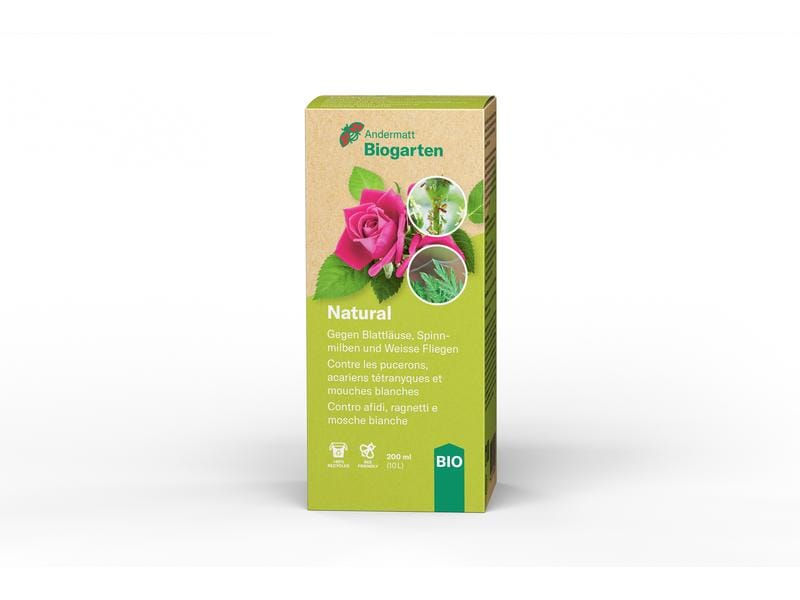 Andermatt Biogarten Insektizid BIO Natural, 200 ml Gegen Blattläuse, Spinnmilben und Weisse Fliegen