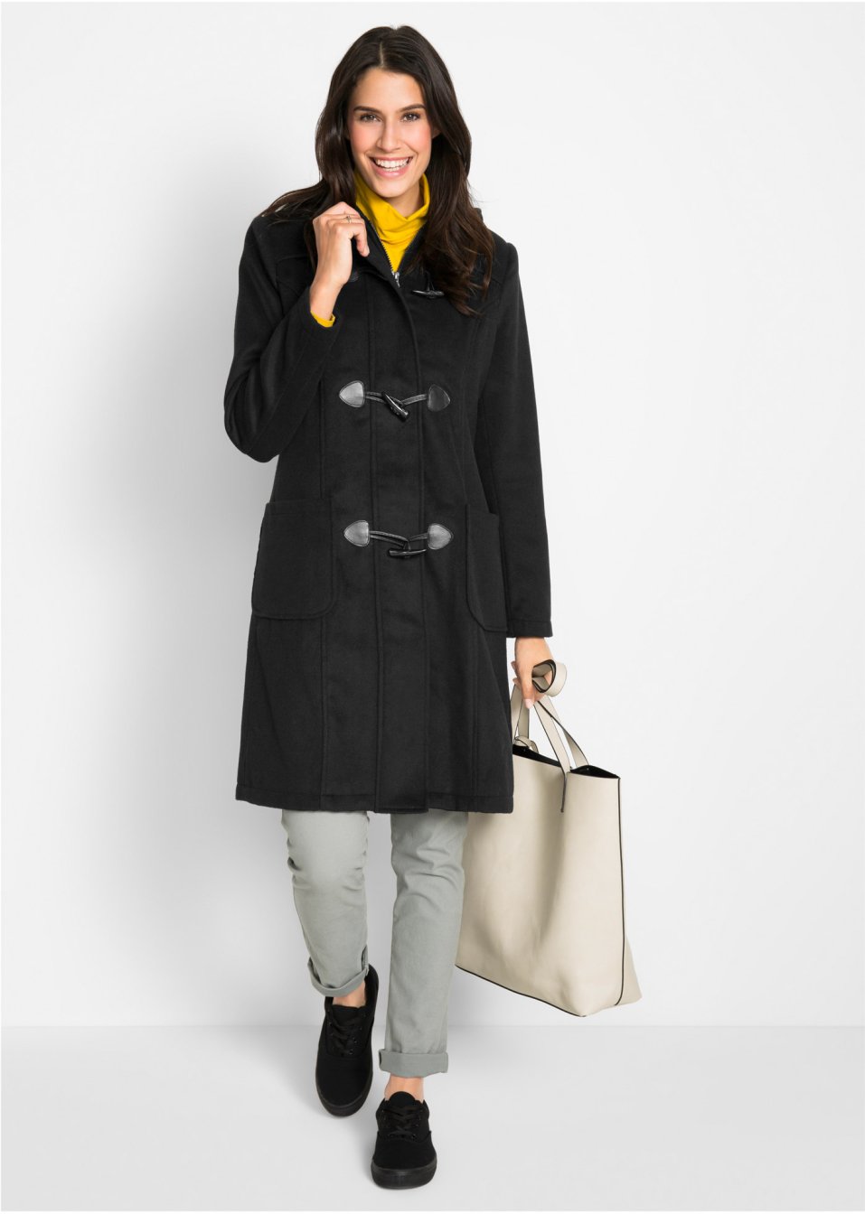 Manteau duffle-coat en laine