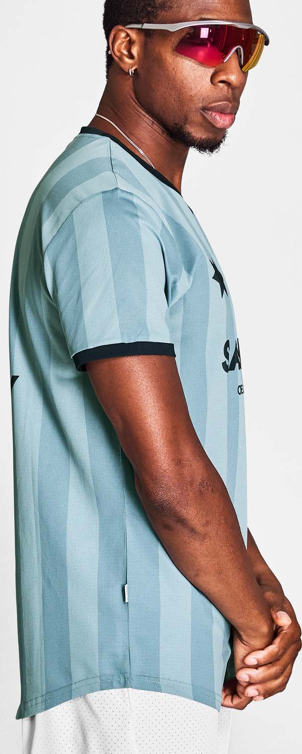 Stripe Combat T-Shirt Herre Blue Aop