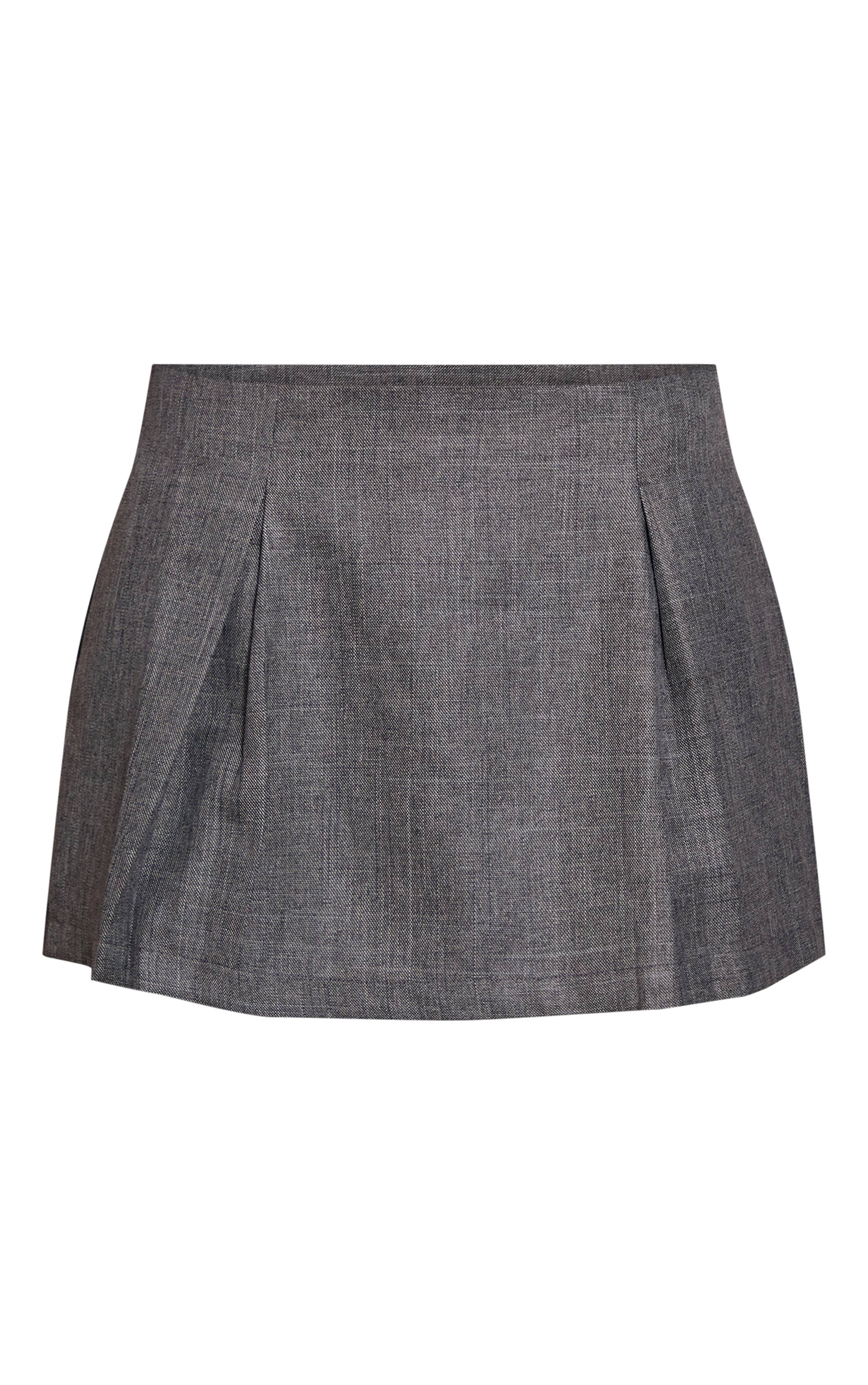 Gris Mini-jupe Ajustée