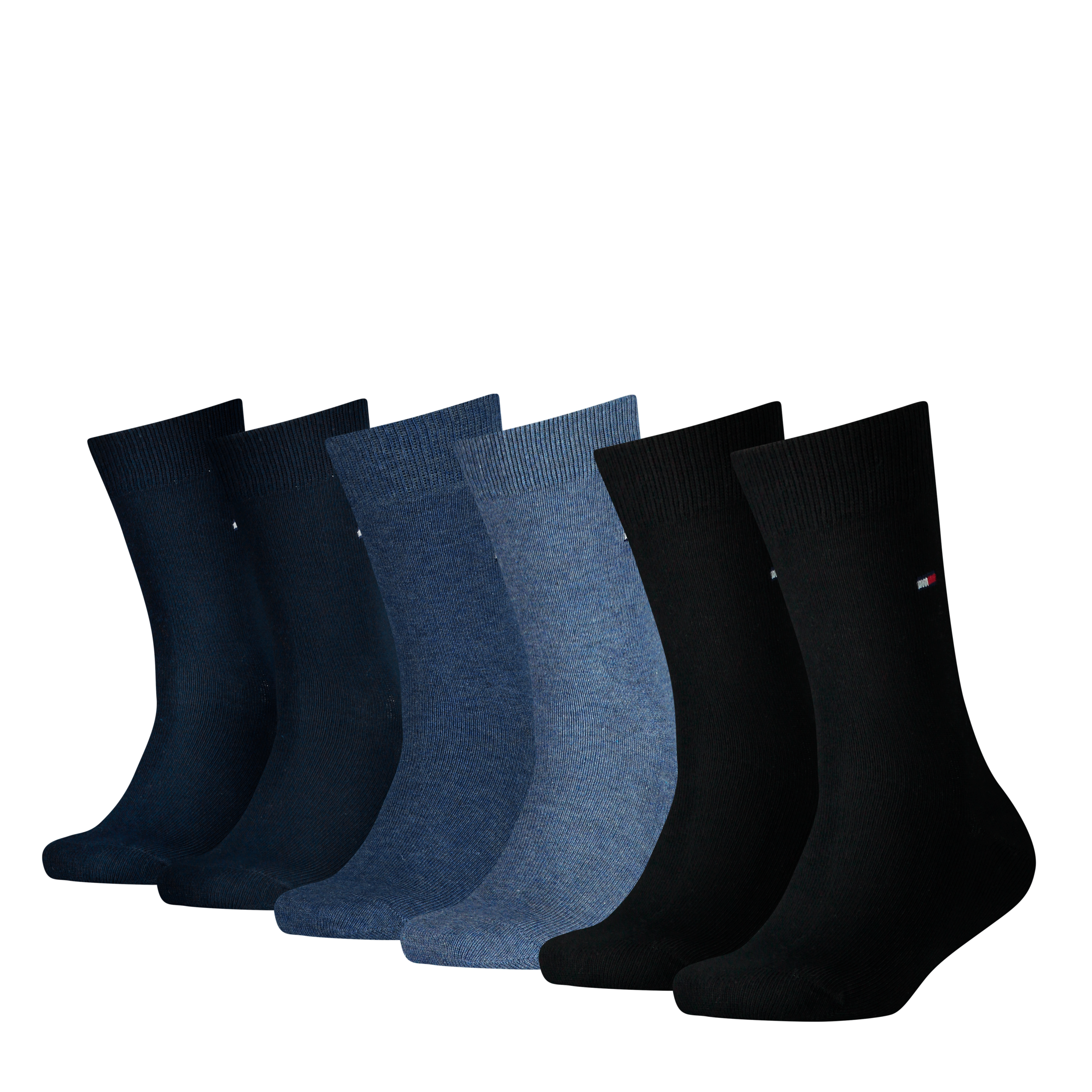 Tommy Hilfiger Socken »TH CHILDREN SOCK TH BASIC 6P ECOM« 6 Paar,  Mit kleinem Rippenbündchen und Logo