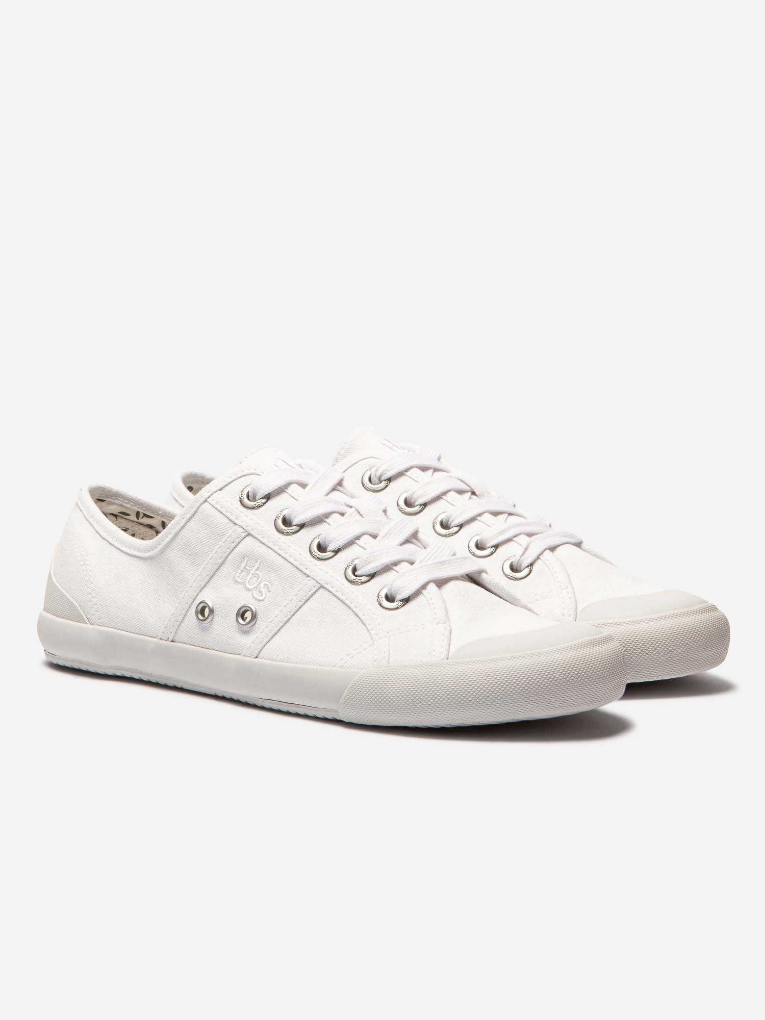 Tennis Femme Confort En Toile Blanche