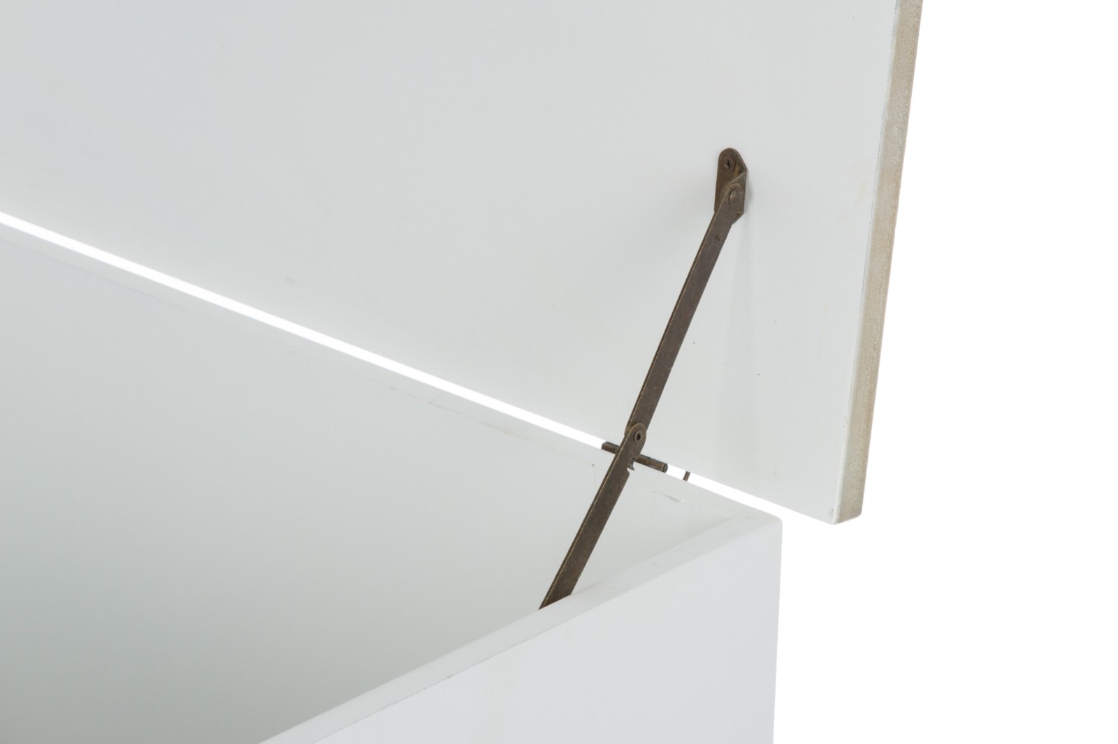 Holztruhe INEZ - weiß-braun - 79x45 cm