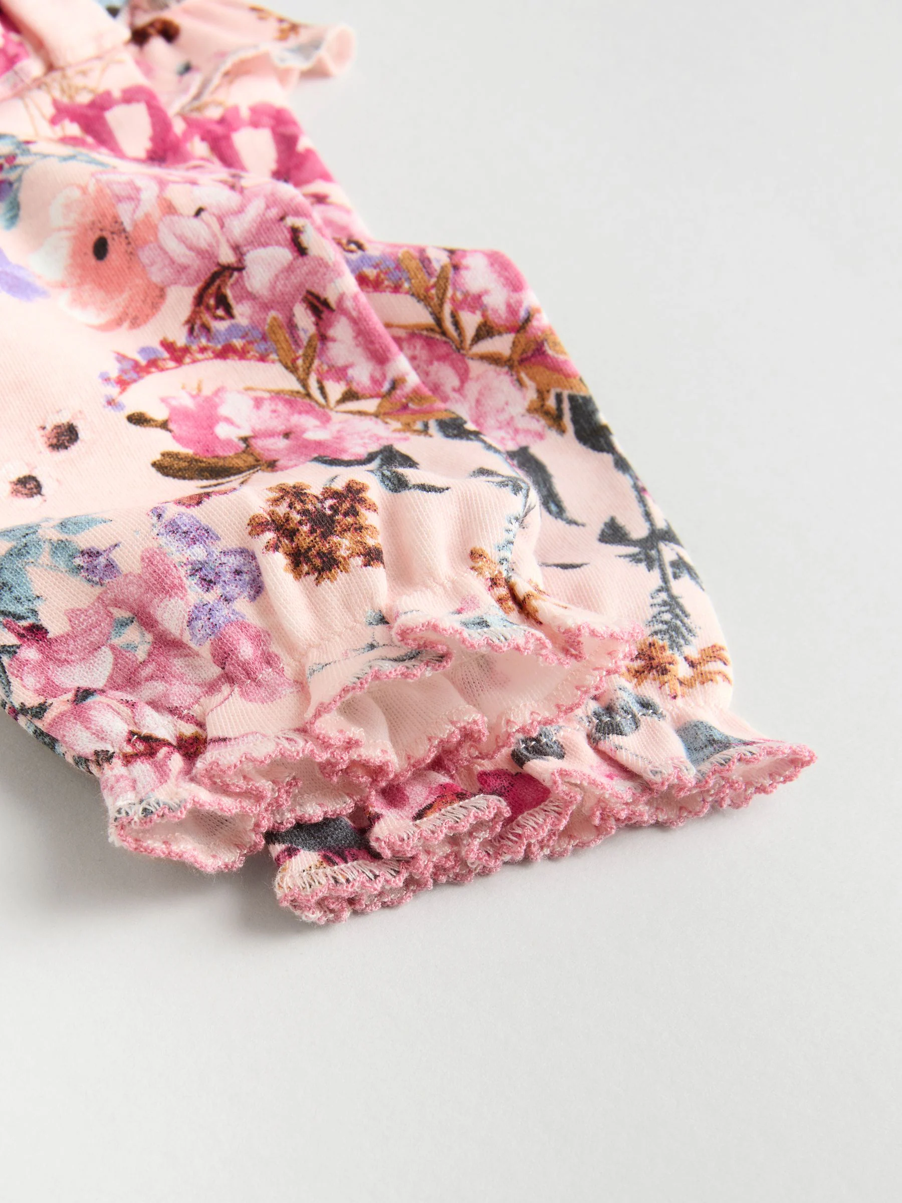 Ecru met bloemenmotief - Verpakking van 3 babypyjama's (0 mnd-2 jr)