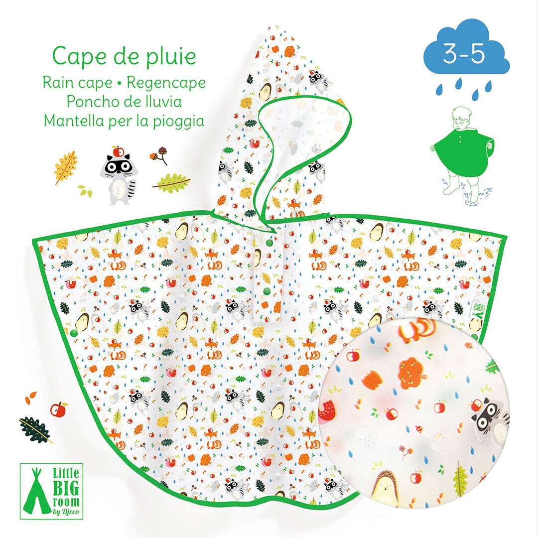 Djeco regencape bosvrienden - 3-5 jaar