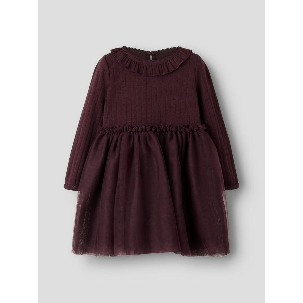 Køb Lil'Atelier Catawba Grape Nmfsolange Ls Tyl Kjole Lil