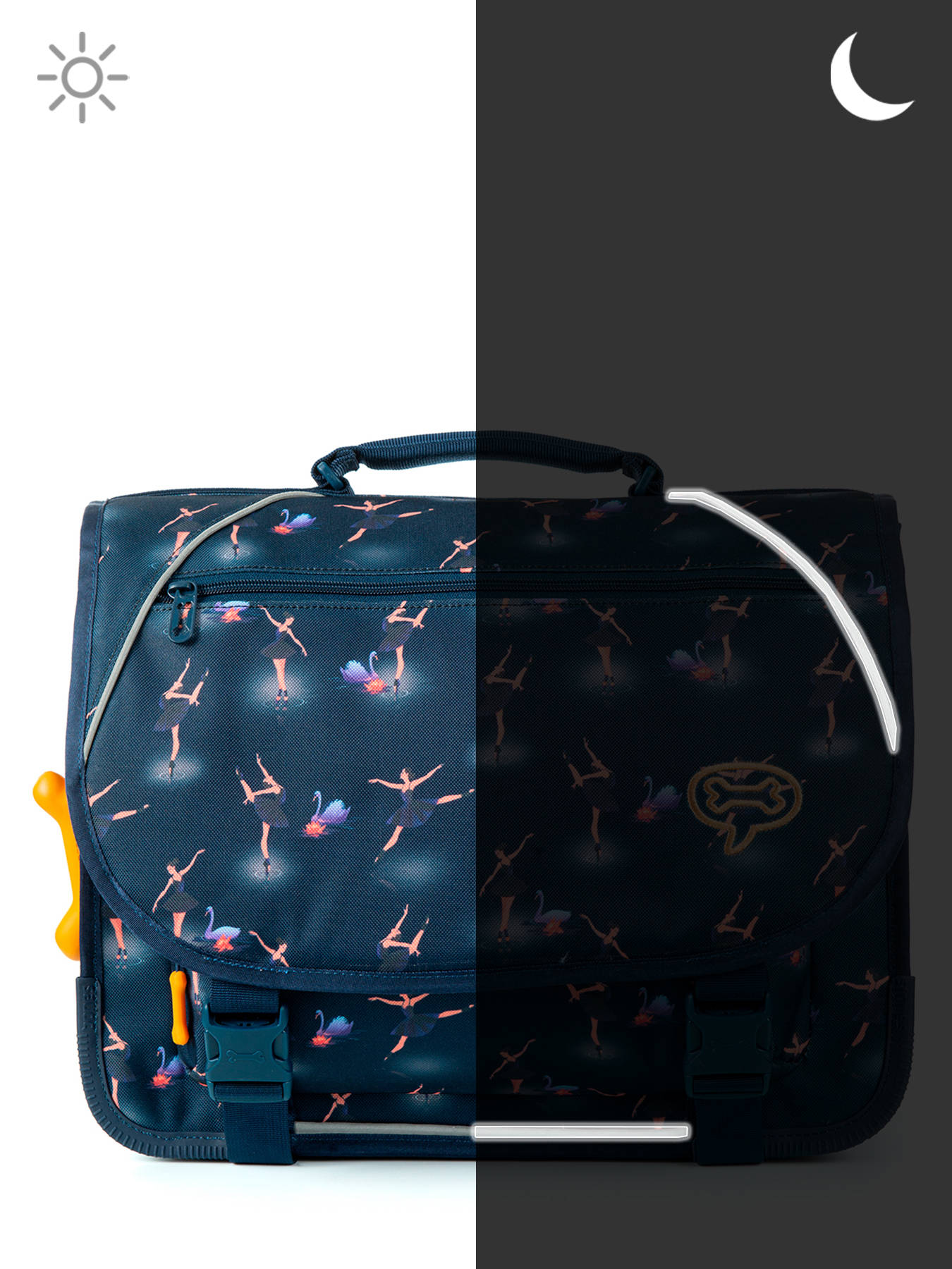 Cartable 2 compartiments Lily Girls STONES AND BONES