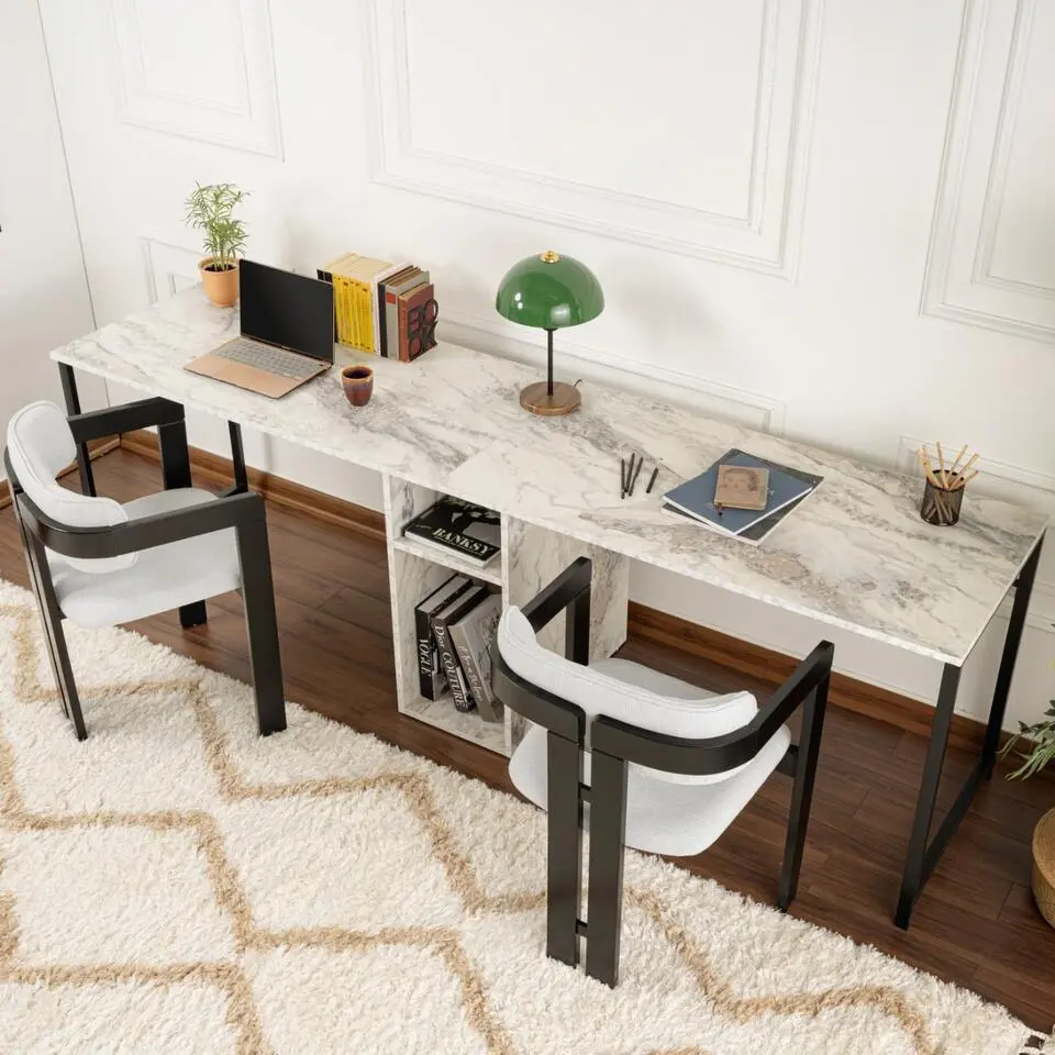Bureau Marmerlook - 240x60x74cm - Twin