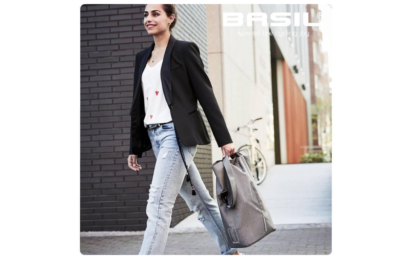 Fahrradtasche City ShopperGepäckträgertasche, Grau