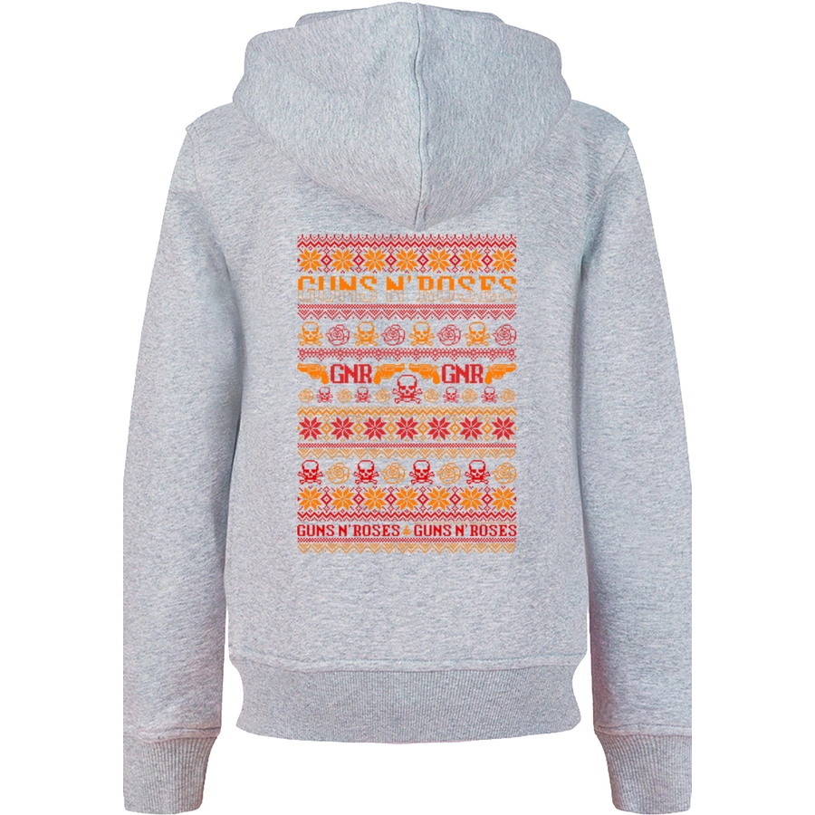 F4NT4STIC Hoodie Guns n' Roses Weihnachten Christmas heather grey