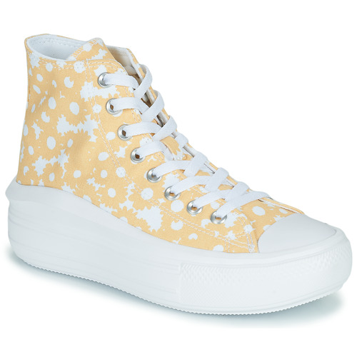 Converse - CHUCK TAYLOR ALL STAR MOVE FLORAL PLATFORM LO-FI CRAFT HI - Jaune