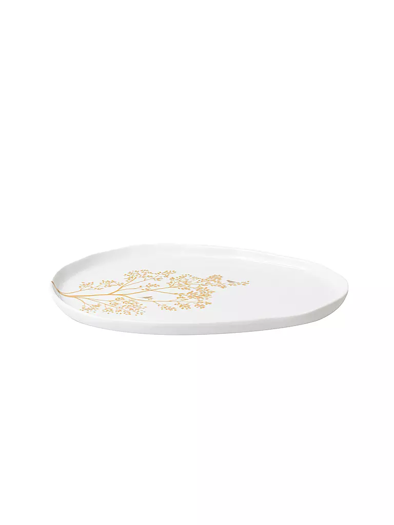 RAEDER Schale GOLDZWEIG 28,5x20cm Weiss weiss