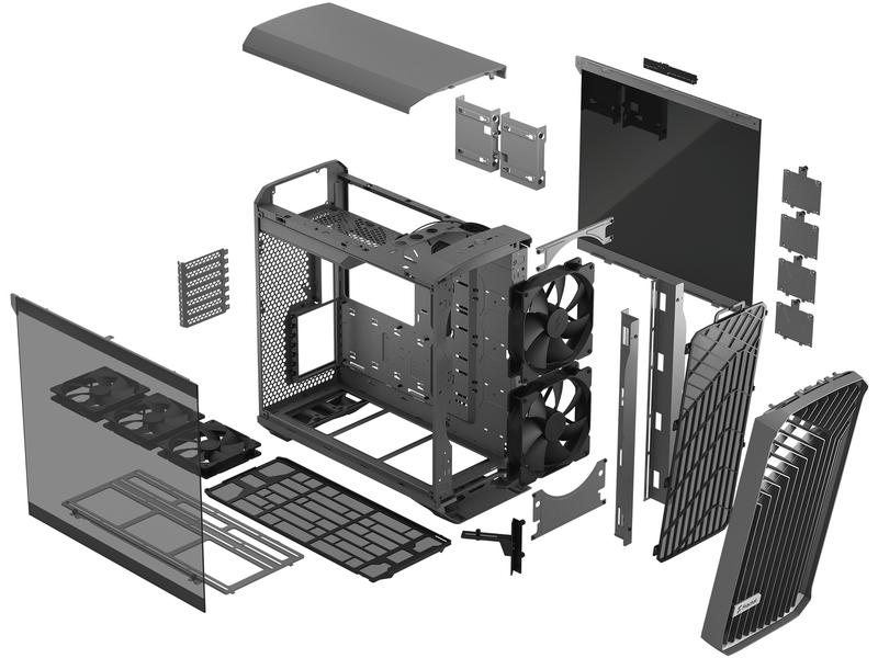 Fractal Design PC-Gehäuse Torrent TG Light Grau Elegantes, kompaktes Big-Tower mit Sichtfenster