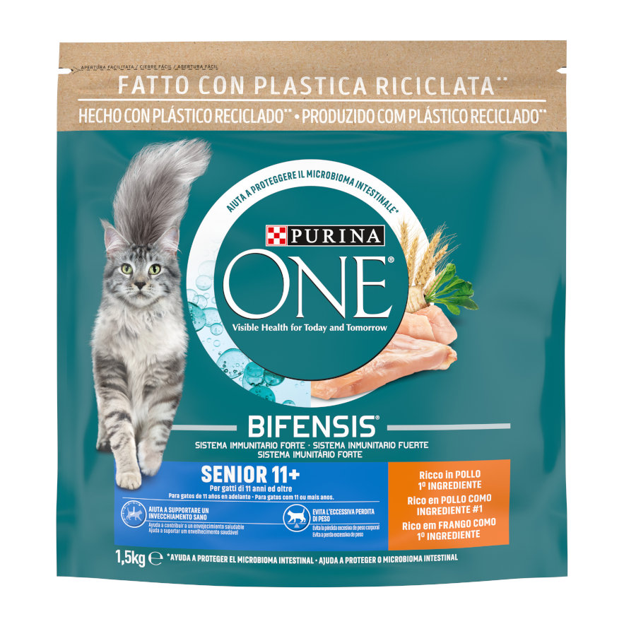 Ração para Gatos Purina One Senior 11+ Bifensis com Frango