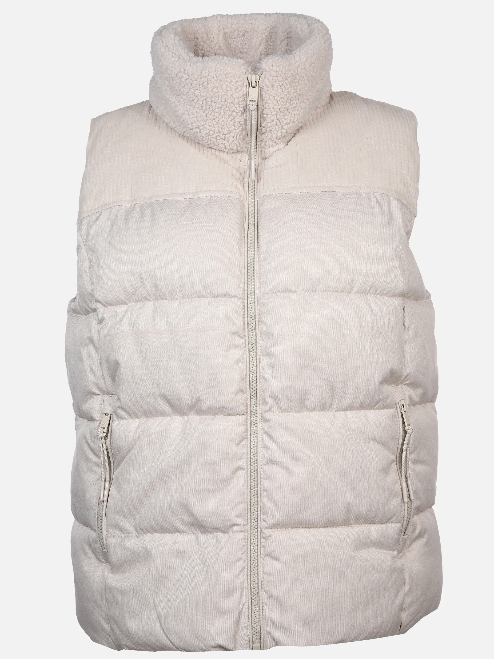 Damen Steppweste aus Materialmix