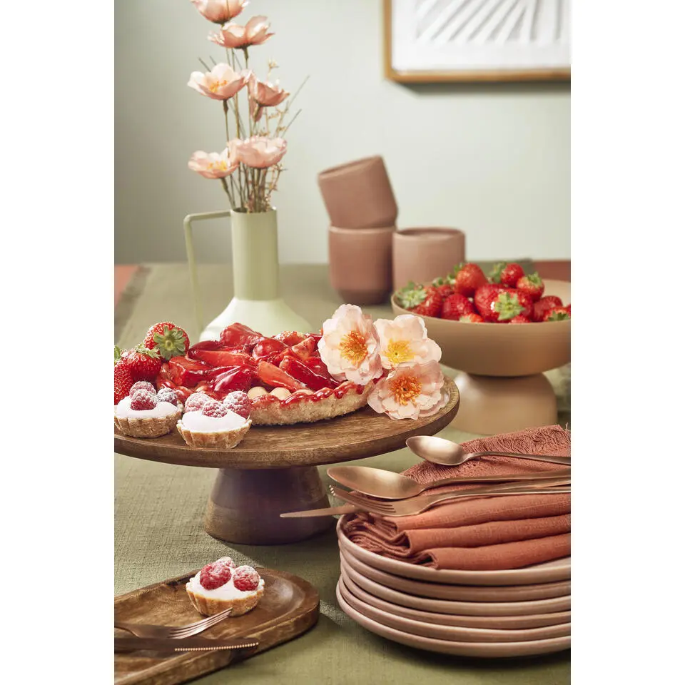 Mica Decorations Tallo Taartplateau - H10 x Ø30 cm - Donkerbruin