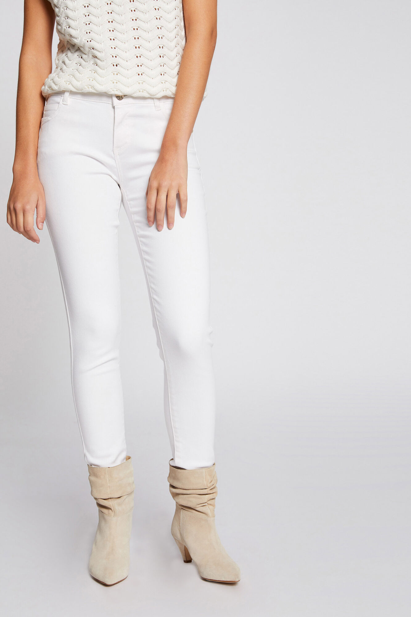 Vaquero skinny cintura baixa - Branco