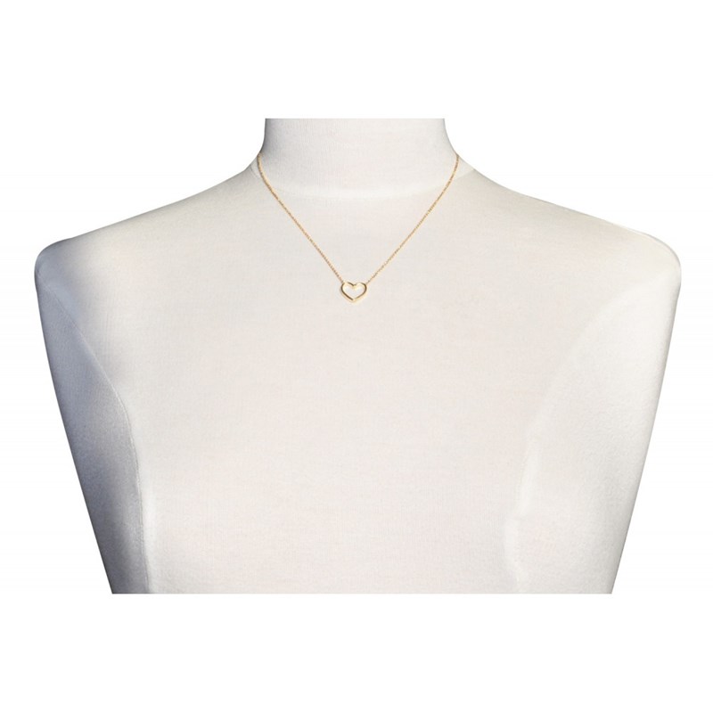 Collier Plaqué Or Coeur Ajouré
