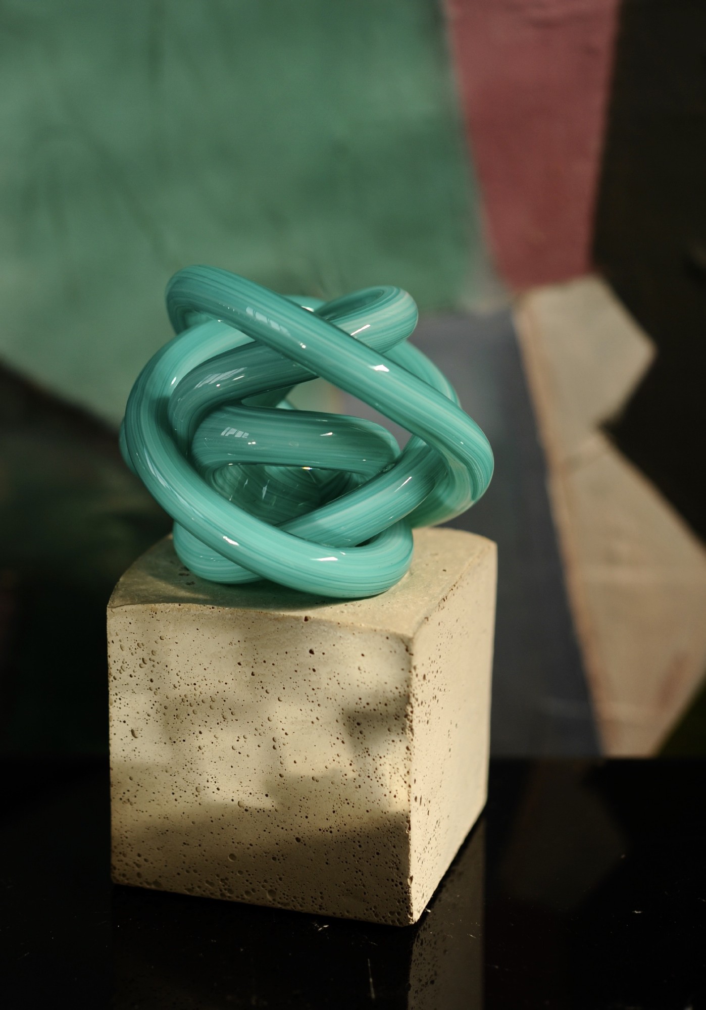 Glasknoten 'Sorrel', blau, Ø 9 cm von fischer's lagerhaus