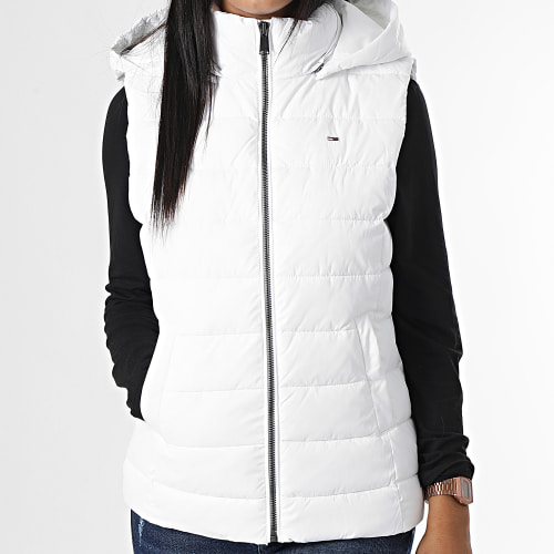 Doudoune Capuche Sans Manches Femme Basic 3742 Blanc