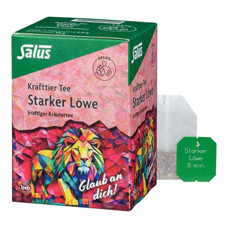 Krafttier Tee Starker Löwe Bio Salus Filterbeutel, 15 St