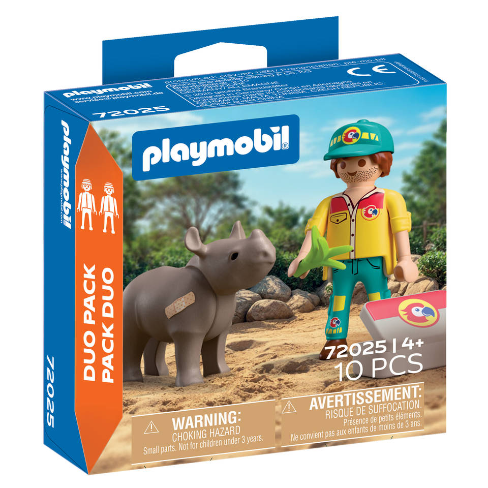 PLAYMOBIL DuoPack ranger met neushoorn 72025