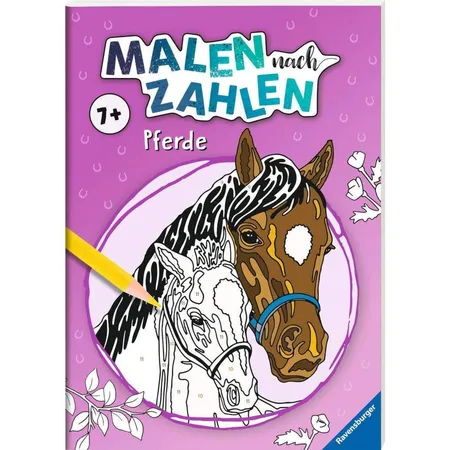 Ravensburger Malen nach Zahlen Malbuch Pferde