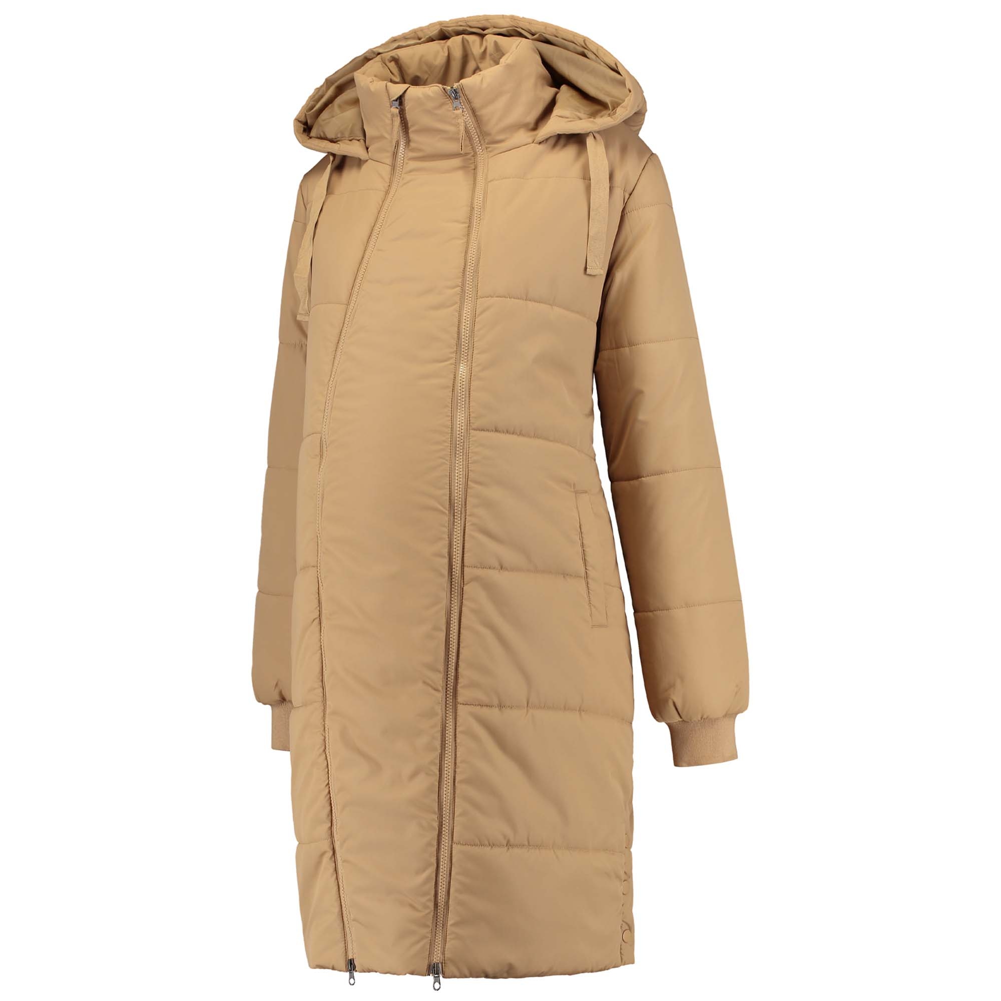Prénatal 2 in 1 zwangerschapsjas lange mouwen effen beige