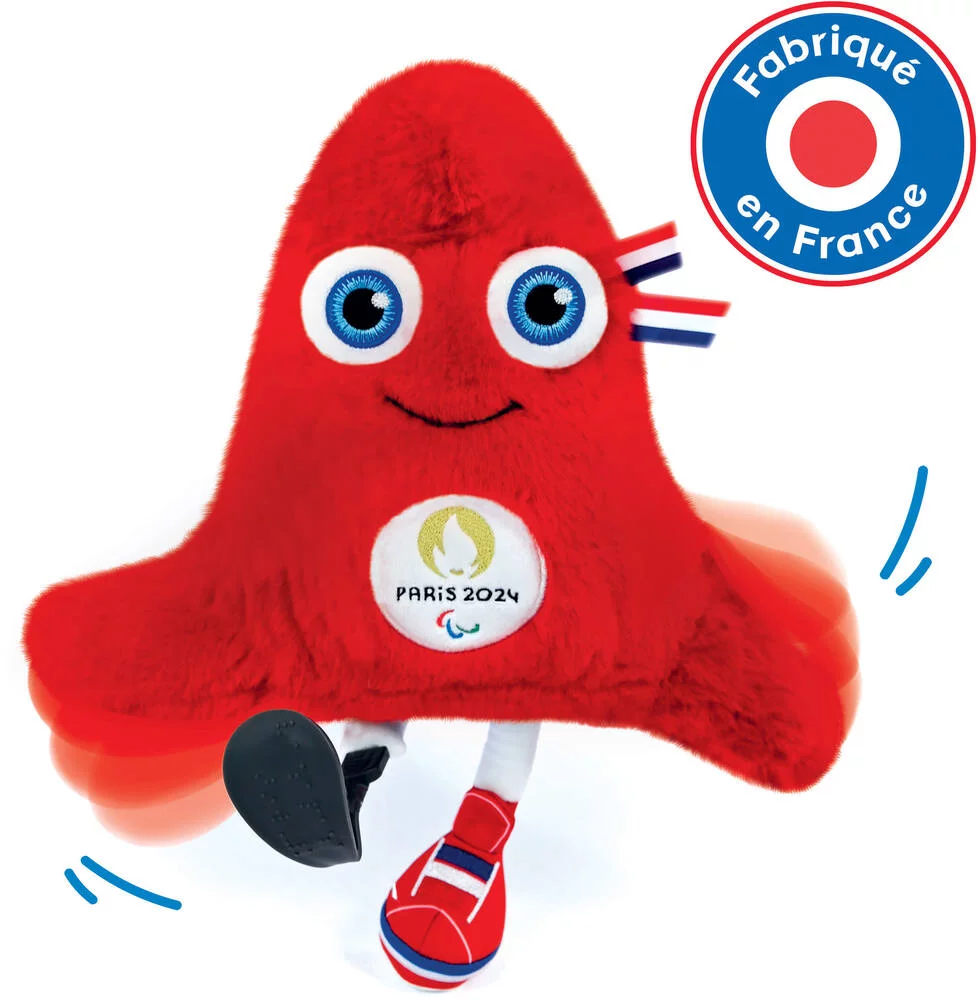 PELUCHE MASCOTTE OFFICIELLE - JEUX PARALYMPIQUES PARIS 2024 - 33 CM