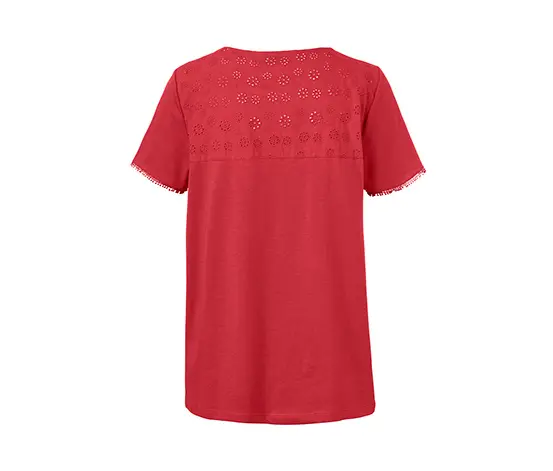 Shirt mit Stickerei, rot