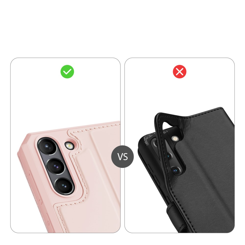 Samsung Galaxy S21 FE 5G Magnet Flip Wallet Cover Leder Tasche - Rosa