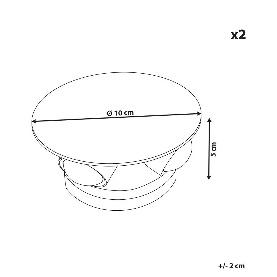 MAURICE - Wandlamp set van 2 - Zwart - Aluminium