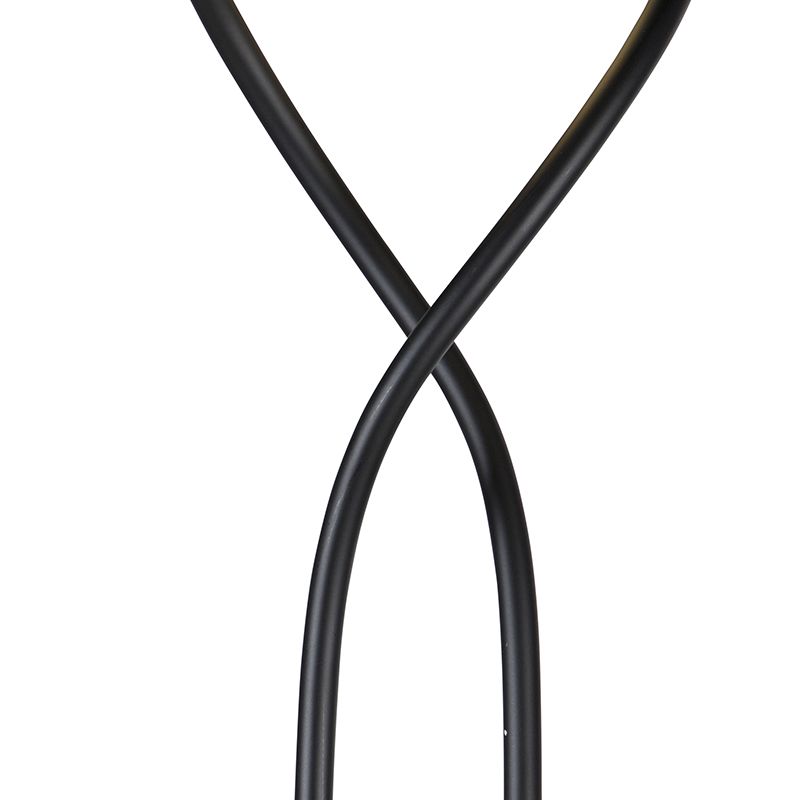 Vloerlamp zwart incl. LED en dimmer met leeslamp dim to warm - Empoli