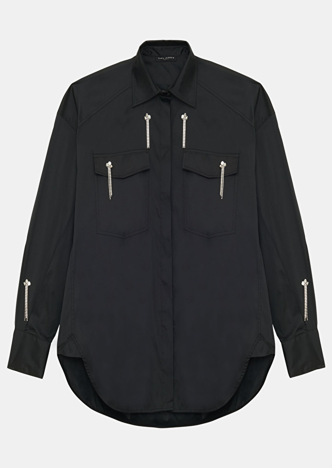 Chemise Cedricnoire en taffetas