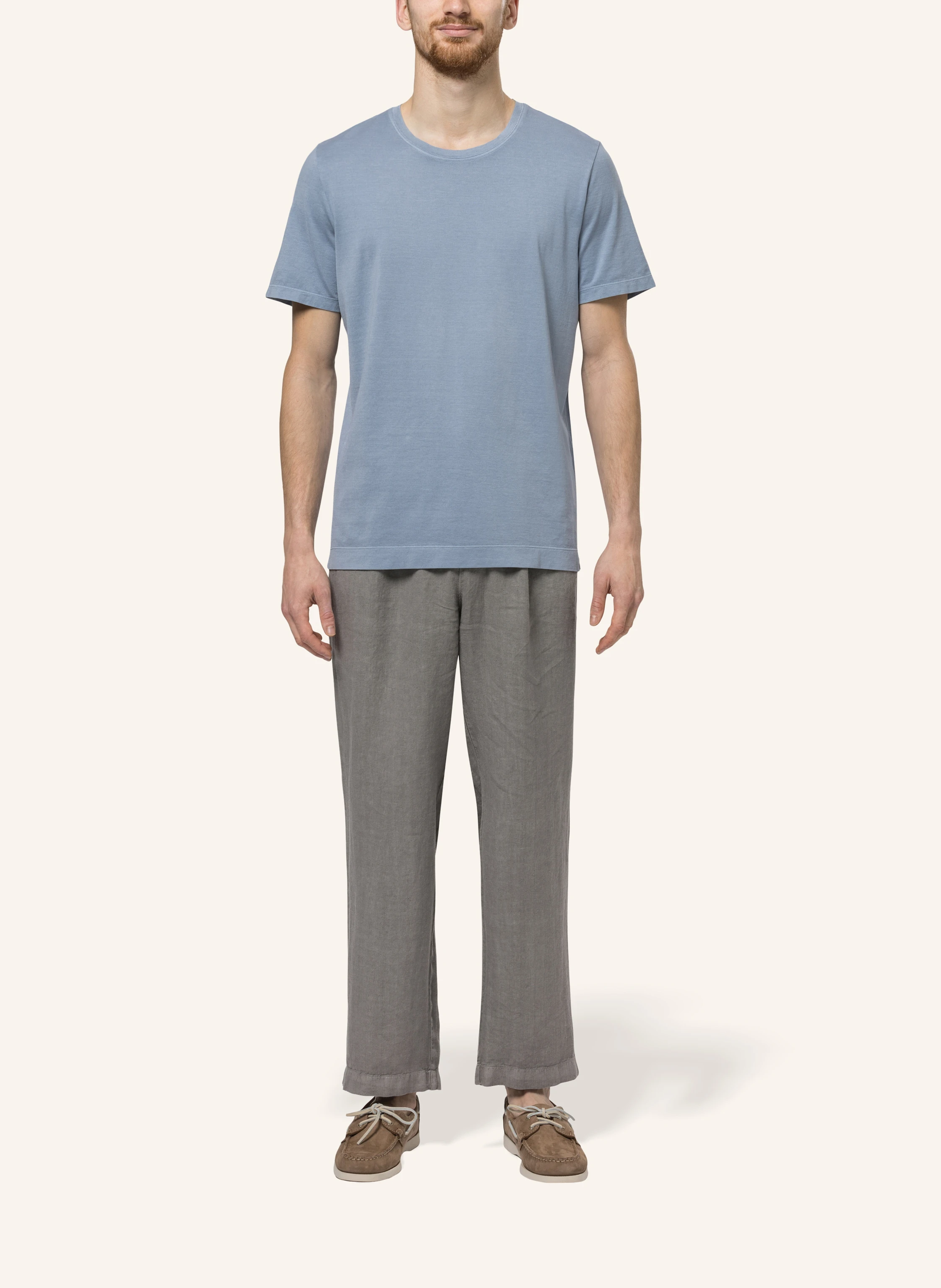 TRUSTED HANDWORK Round Neck 1/2-Sleeve T-Shirt