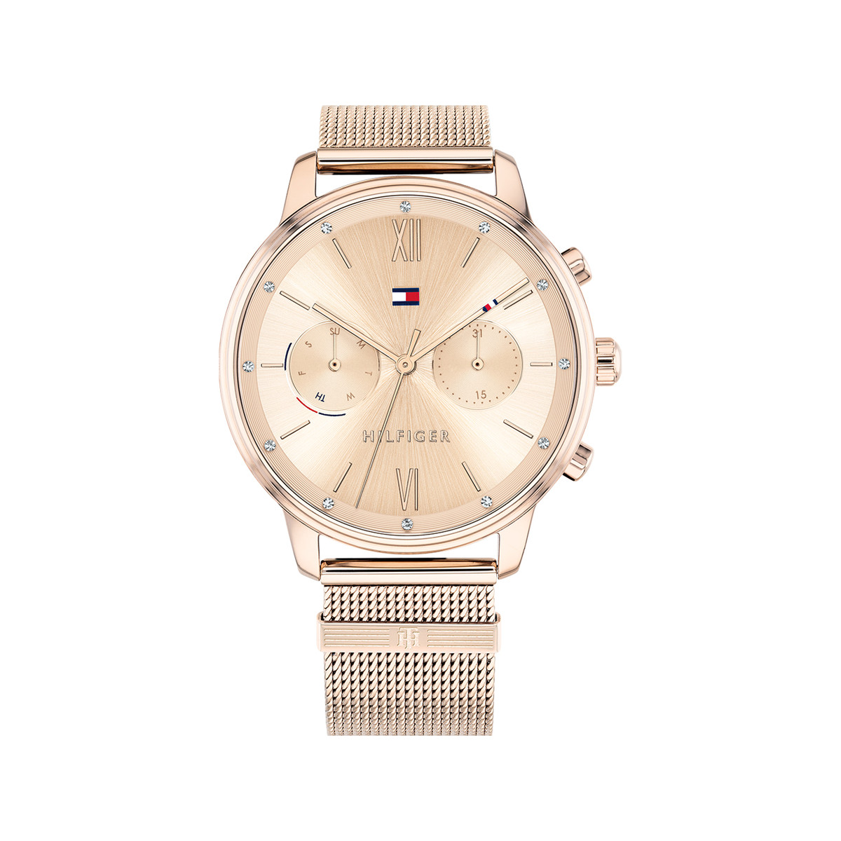 Montre Tommy Hilfiger femme acier doré rose