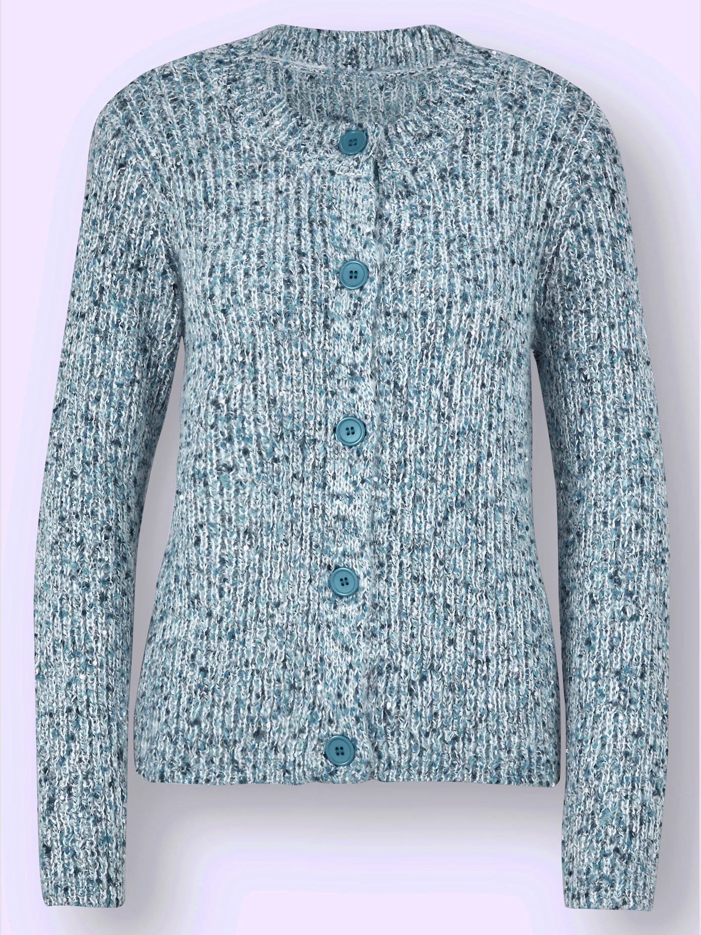 Cardigan fil avec paillettes incrustées