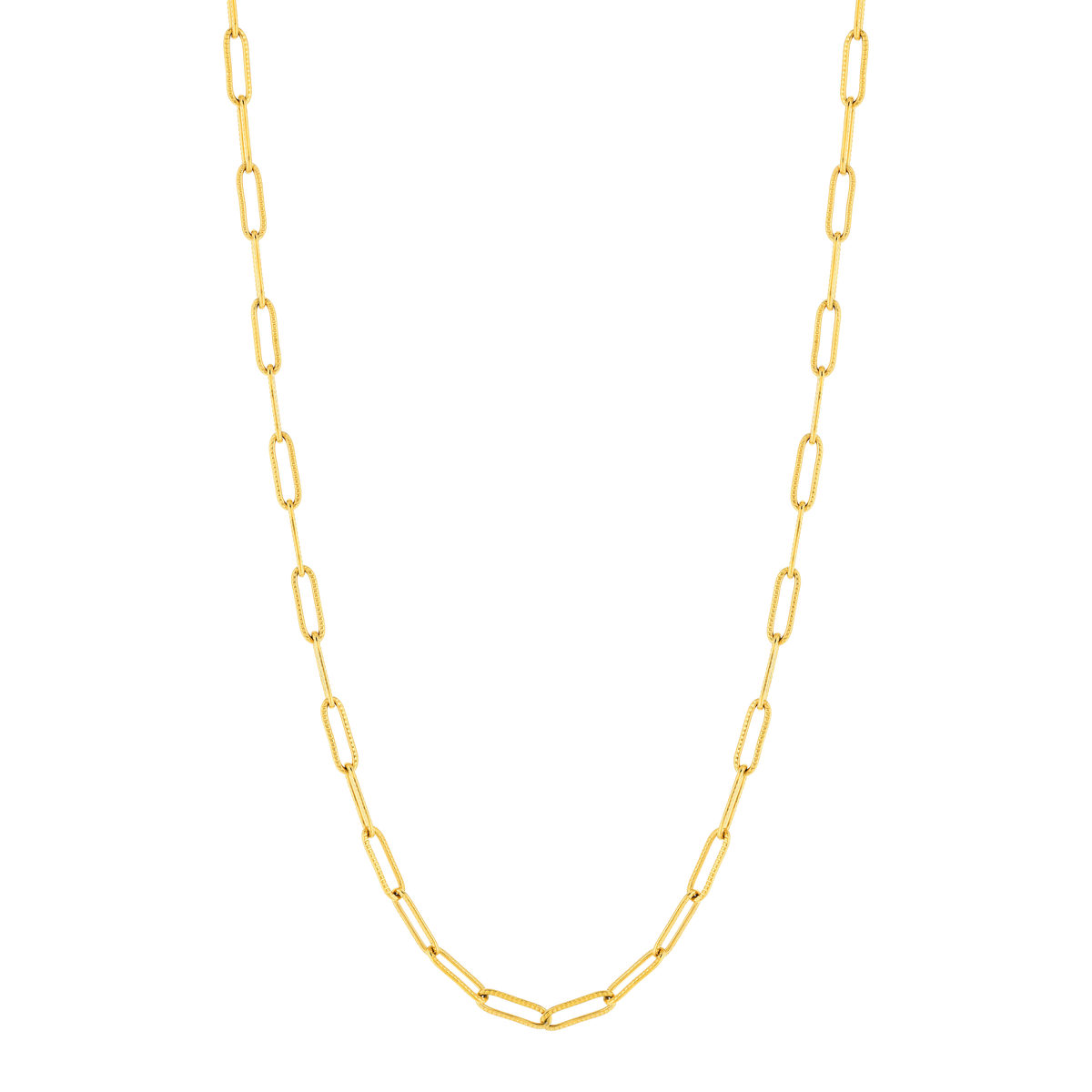 Collier acier jaune 50 cm