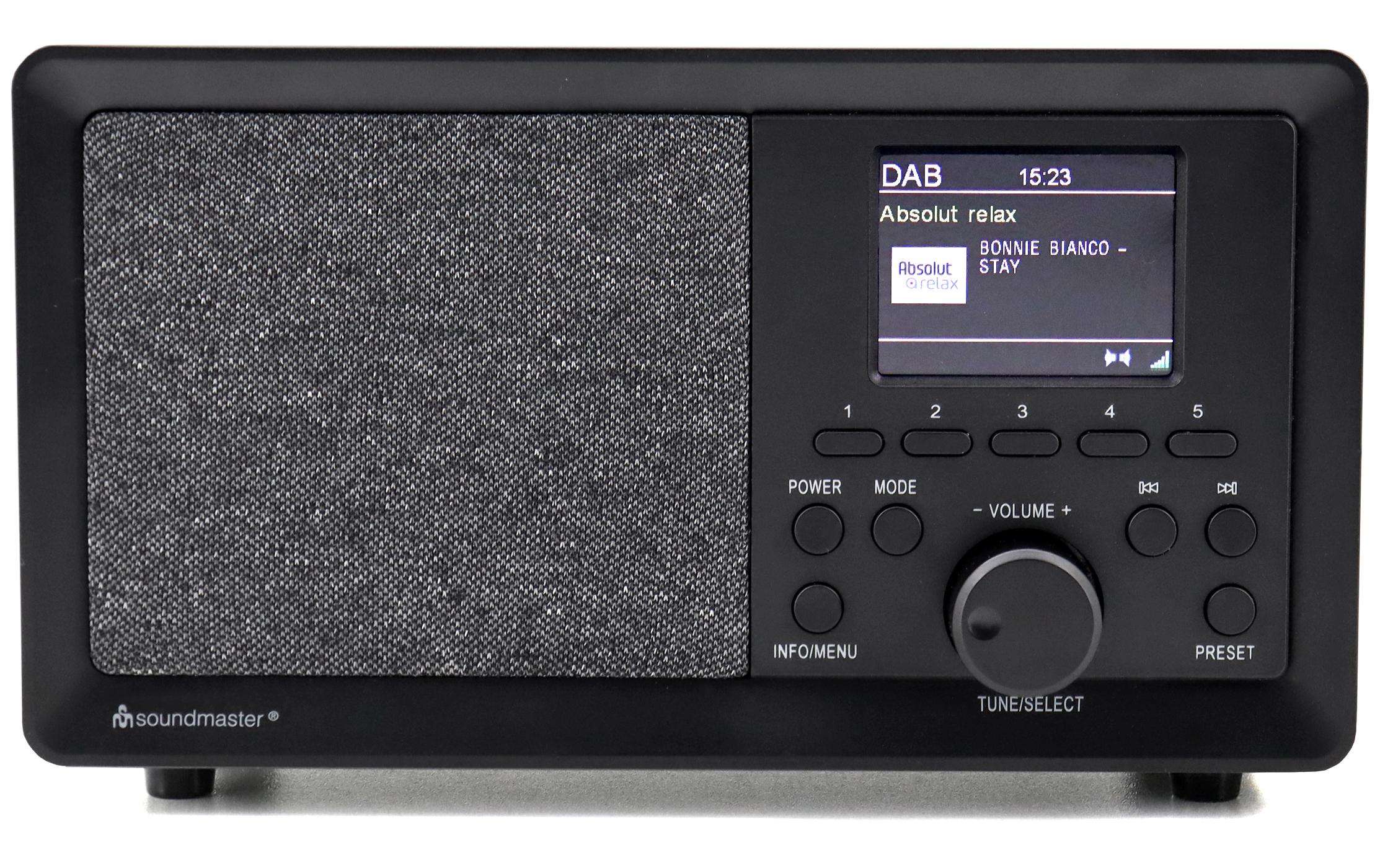 DAB+ Radio DAB350SW SchwarzDAB+/UKW-RDS Radio im Holzgehäuse